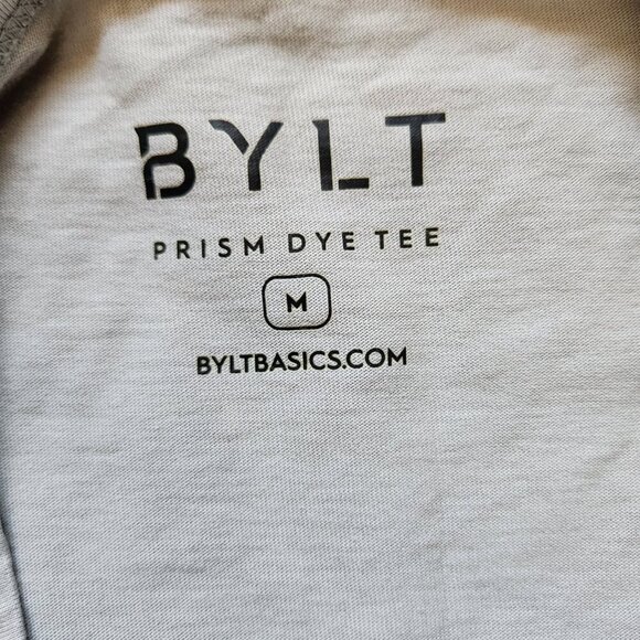 Bylt Prism Dye Tee T-Shirt Mens Medium Tan White Activewear Casual Workout Basic - Picture 8 of 11